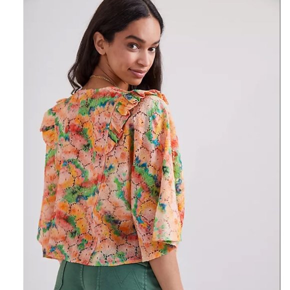 NWT Anthropologie Cropped Floral Lace Shrug Size OS Multicolor One Size - Picture 3 of 15